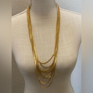 Vintage Monet 8 Strand Serpentine Necklace